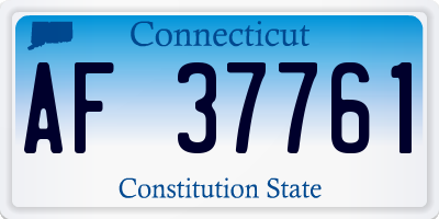 CT license plate AF37761