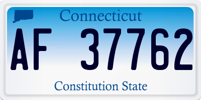 CT license plate AF37762