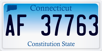 CT license plate AF37763