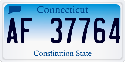 CT license plate AF37764
