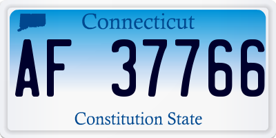 CT license plate AF37766