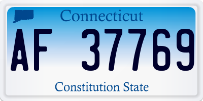 CT license plate AF37769