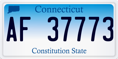 CT license plate AF37773