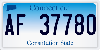 CT license plate AF37780
