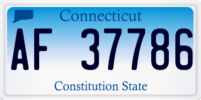 CT license plate AF37786