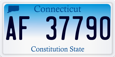 CT license plate AF37790