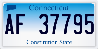 CT license plate AF37795