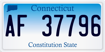 CT license plate AF37796