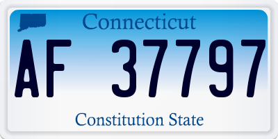 CT license plate AF37797