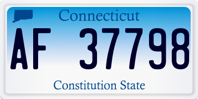 CT license plate AF37798