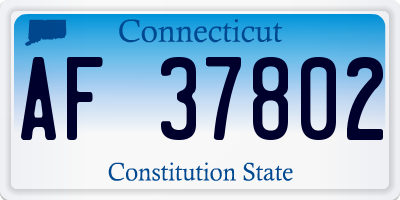 CT license plate AF37802