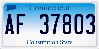 CT license plate AF37803