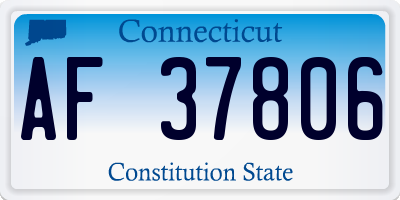 CT license plate AF37806