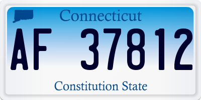 CT license plate AF37812