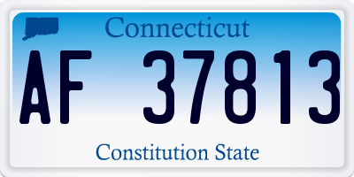 CT license plate AF37813