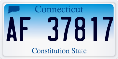 CT license plate AF37817