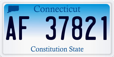CT license plate AF37821