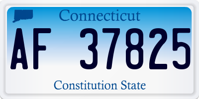 CT license plate AF37825