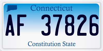 CT license plate AF37826