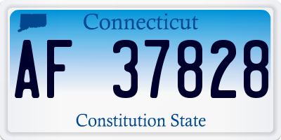 CT license plate AF37828