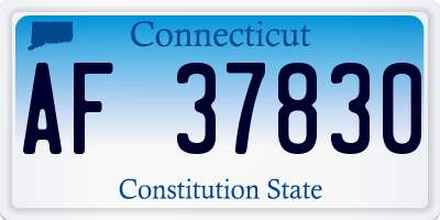 CT license plate AF37830