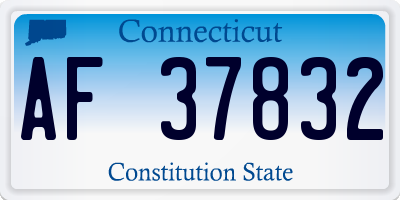 CT license plate AF37832