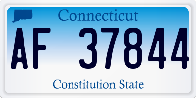 CT license plate AF37844