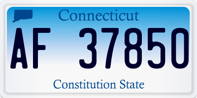 CT license plate AF37850