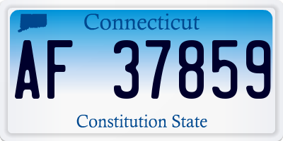 CT license plate AF37859