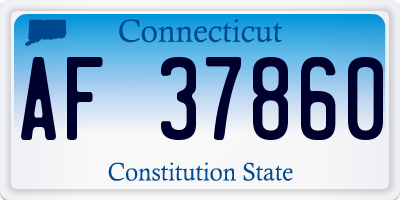 CT license plate AF37860