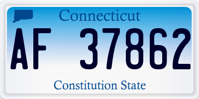 CT license plate AF37862