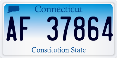 CT license plate AF37864