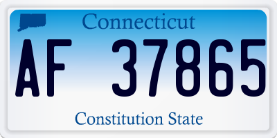 CT license plate AF37865