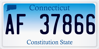 CT license plate AF37866