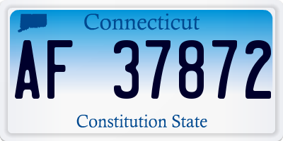 CT license plate AF37872