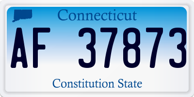 CT license plate AF37873