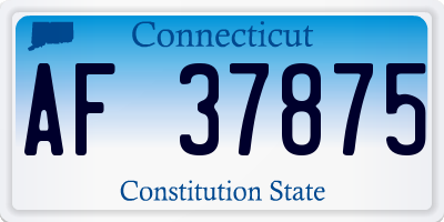 CT license plate AF37875