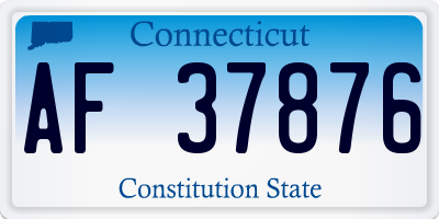 CT license plate AF37876