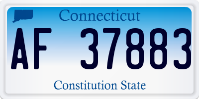 CT license plate AF37883