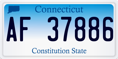 CT license plate AF37886