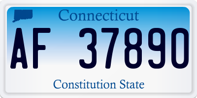 CT license plate AF37890
