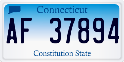 CT license plate AF37894