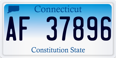 CT license plate AF37896