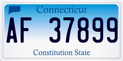 CT license plate AF37899