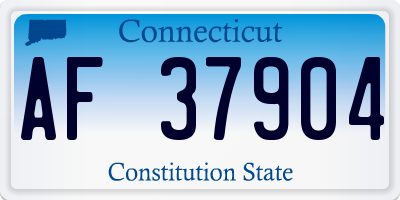 CT license plate AF37904