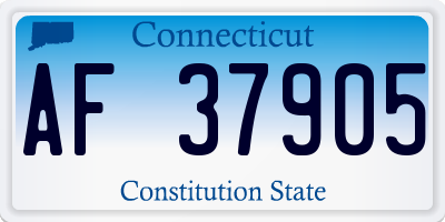 CT license plate AF37905