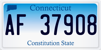 CT license plate AF37908
