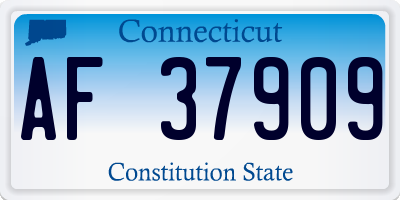 CT license plate AF37909
