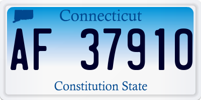 CT license plate AF37910