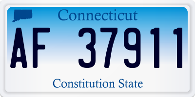 CT license plate AF37911